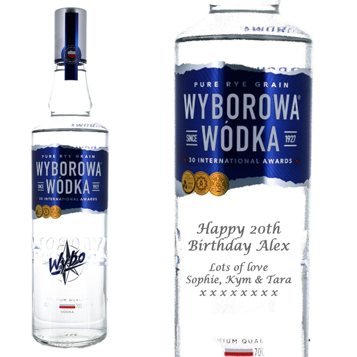 Personalised Wyborowa Vodka 70cl Prestige Drinks